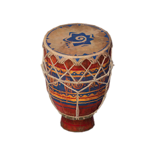 Vibrant Floral Drum