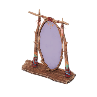 Wood-Frame Dressing Mirror