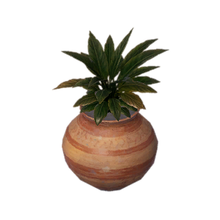 Simple Flat Ceramic Flowerpot